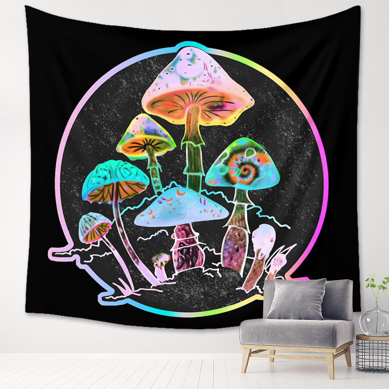 Bohemian Psychedelic Mushroom Background Hanging Cloth Tapestry Wholesale Nihaojewelry display picture 5