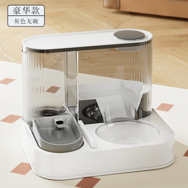 Alimentador automático inteligente para gatos, dispensador de agua de circulación estática, alimentación, separación seca y húmeda, dos en uno de gran capacidad