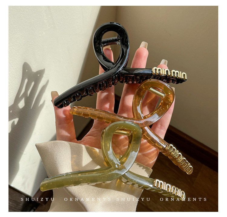 Übergroße Buchstaben-Kreuzklemme Hai-Clips Haarspange für volles Haar am Hinterkopf Premium-Haarschmuck Wholesale