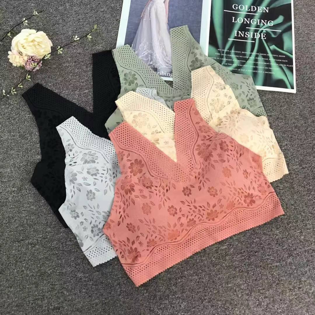 Nuevo Jacquard sin marca de alta calidad chaleco de dama sin anillo de acero bra de yoga ropa interior deportiva mujer al por mayor