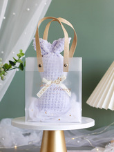 小熊小兔毛巾伴手礼高级感手提袋套装礼品结婚礼物幼儿园儿童创意