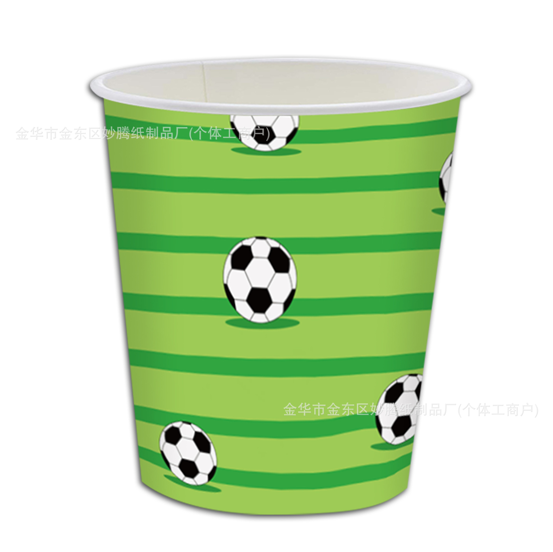 Ventas transfronterizas de Copa del Mundo de fútbol temática cubiertos de fiesta tazas de papel toallas de papel conjunto de bandeja de papel desechable