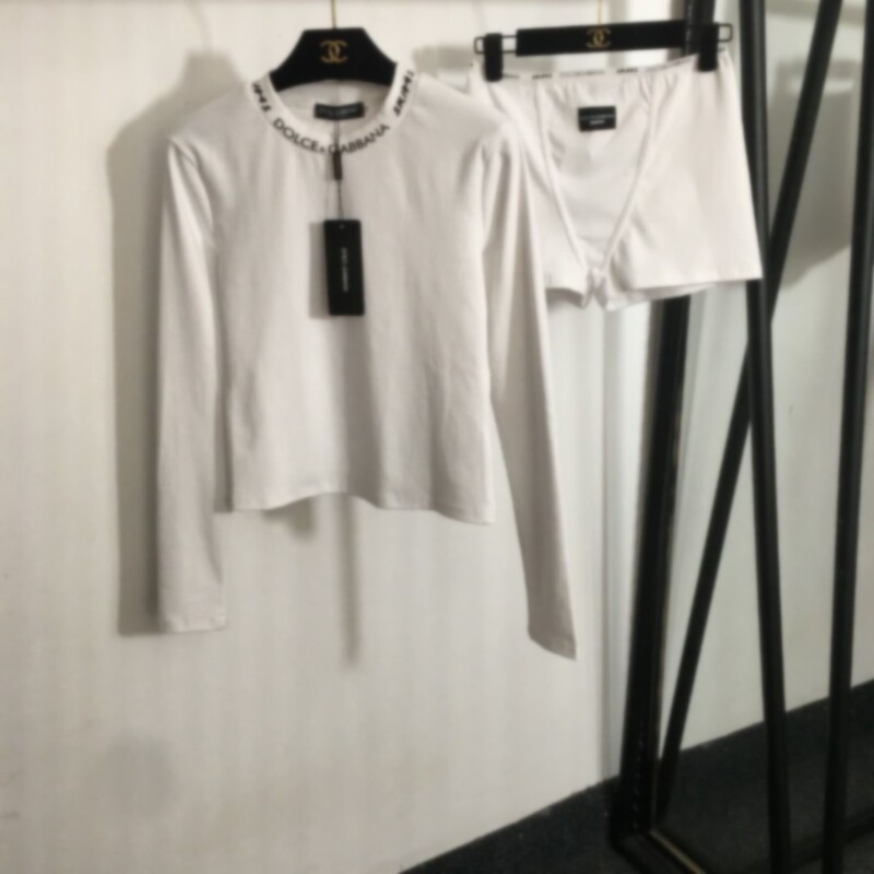 2025 ホットガール外国貿易レタープリントラウンドネックスリム長袖 Tシャツボトリングシャツショーツスーツ|undefined