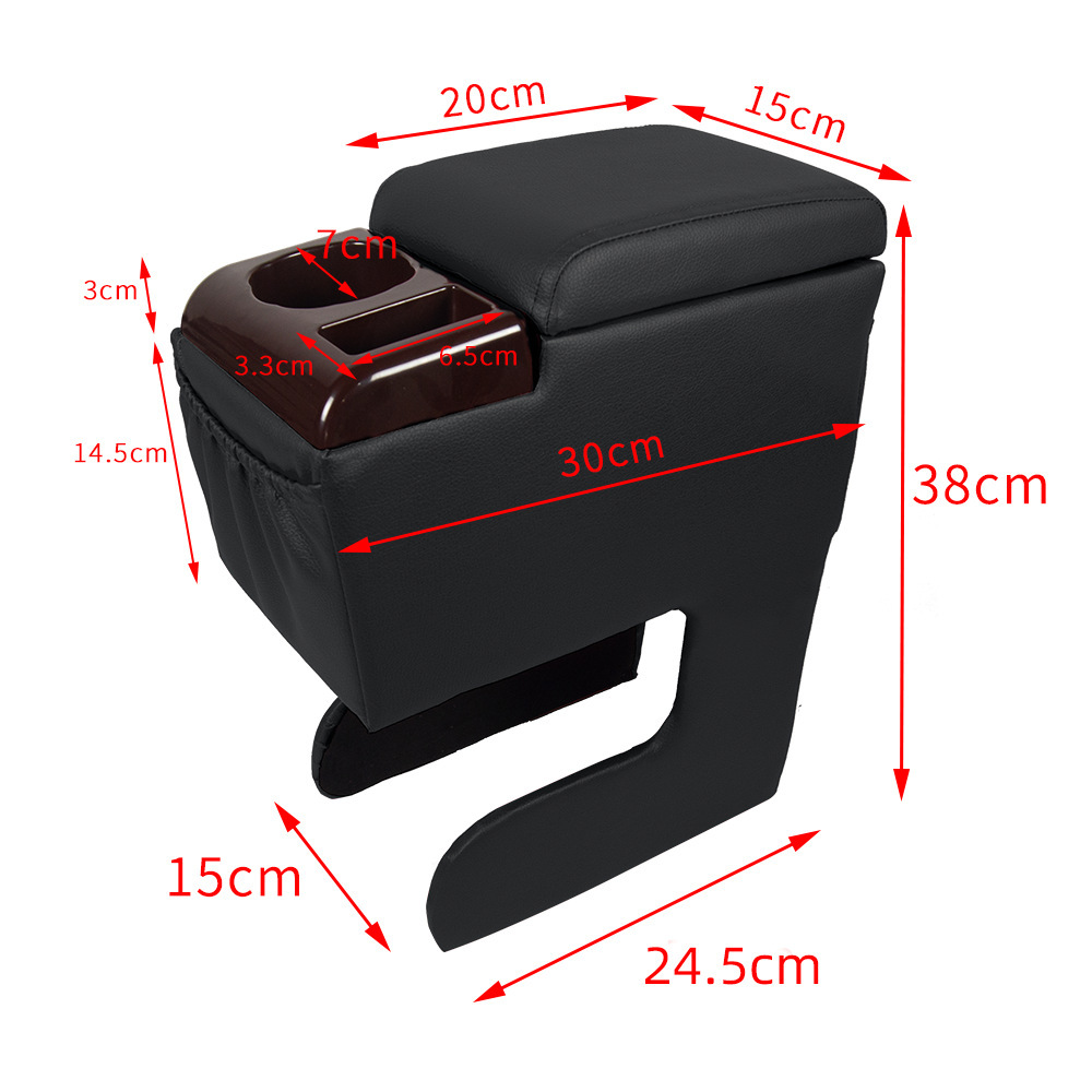 Universal Car Armrest Box No-Drill Modification Car Central Plastic Armrest Box Armrest Box