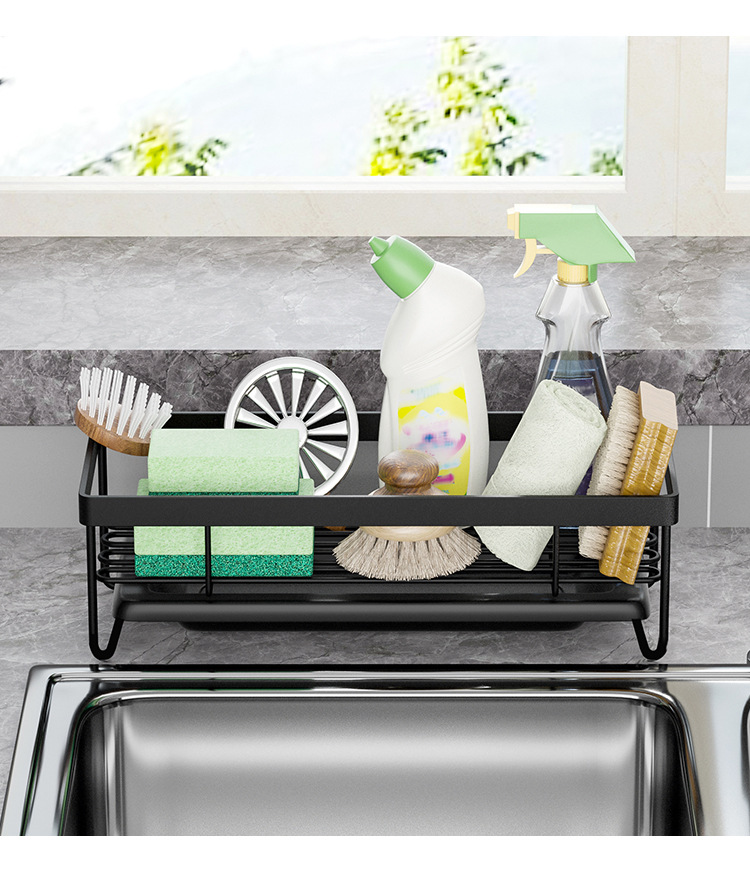 Kitchen Drain Rack Sink Dish Cleaning Essence Sponge Rack Dish Rack Dish-washing Sink Storage Rack Dishes_voghion.com