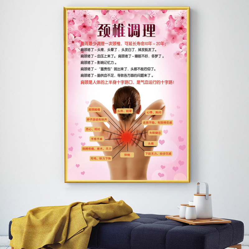 美容院装飾画美体掛け画肩首ポスター顔ケア画像シール美体背景画kt板|undefined