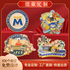 金属徽章定制logo烤漆珐琅校徽卡通动漫企业周年活动纪念礼品定做