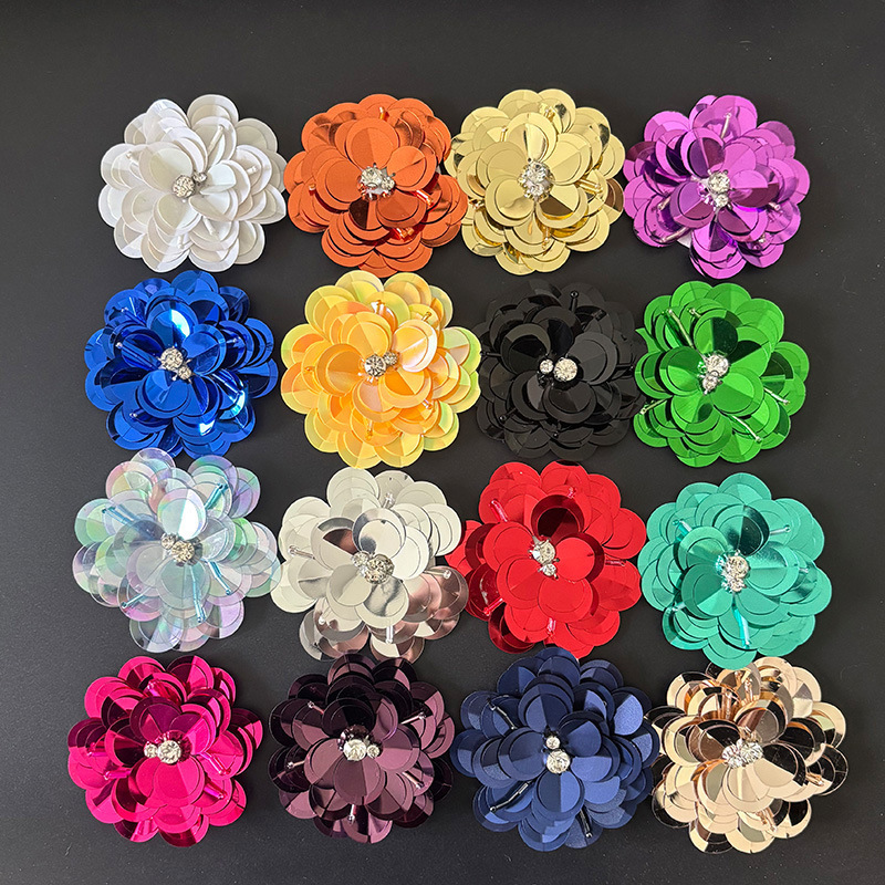 European Station European Goods 2025 Spring and Summer New Products Handmade Beaded Purple Sequins Pearl Flowers DIY Clothing Accessories European Station European Goods 2025 Spring and Summer New Products Handmade Beaded Purple Sequins Pearl Flowers DIY Clothing Accessories