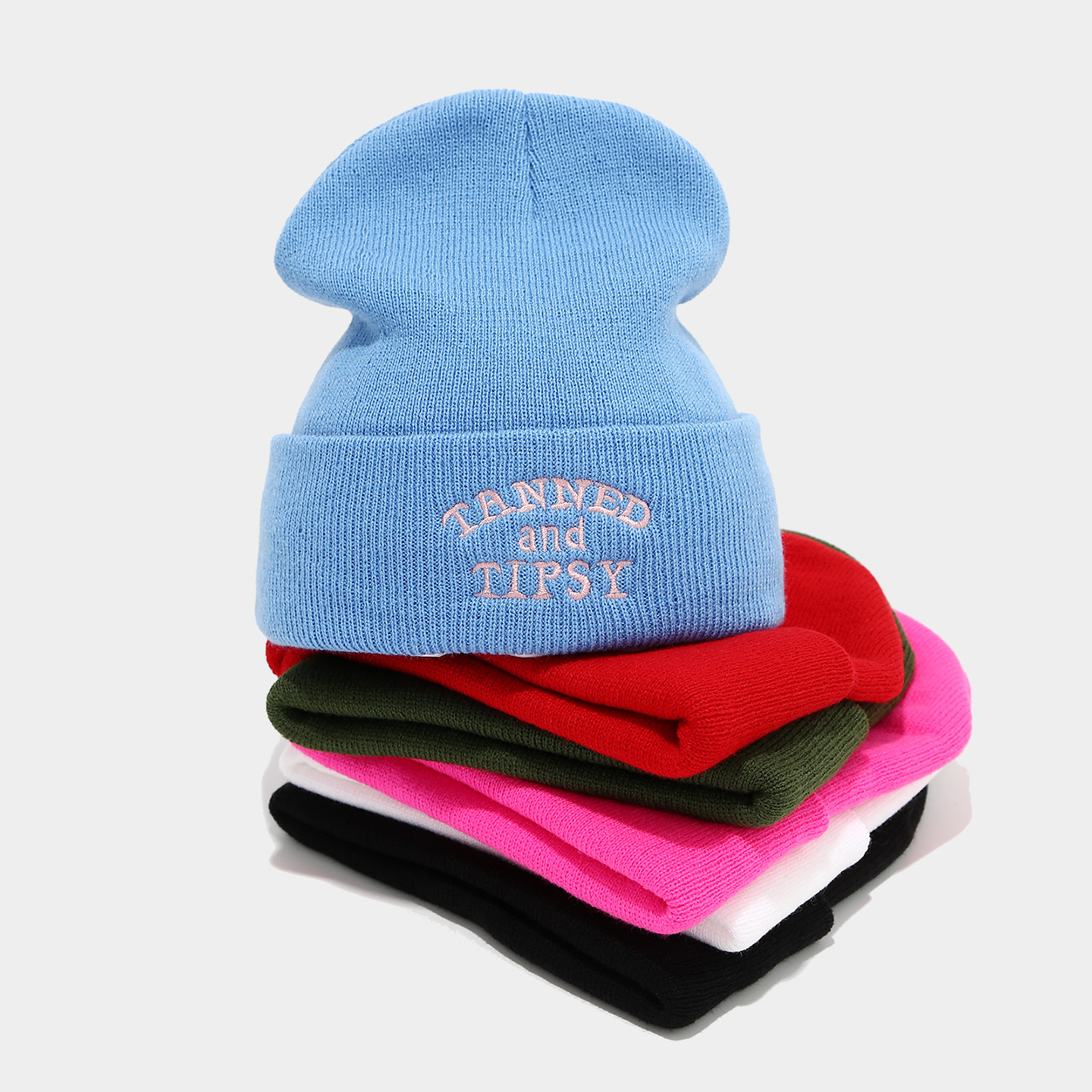 Otoño nuevo estilo simple letras bordadas sombrero de punto de moda europea y americana para hombres y mujeres callejera sombrero de lana caliente sombrero frío