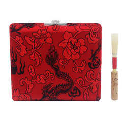 Factory direct sales portable 6-pack oboe reed box pattern silk reed storage box protective box wholesale