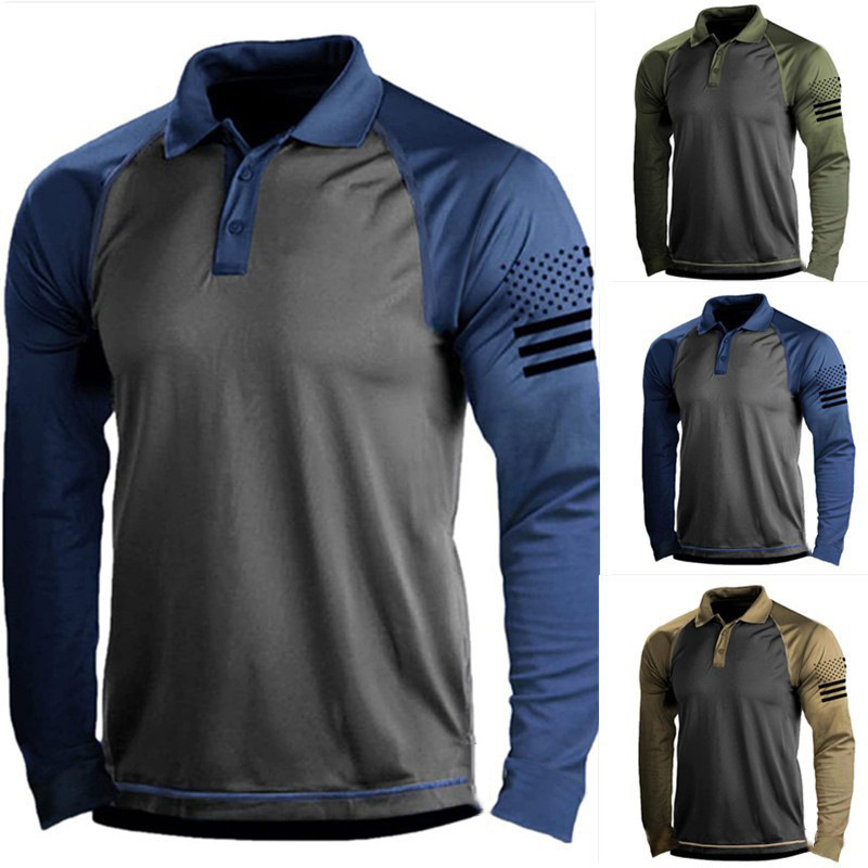 Jersey transfronterizo color a juego casual deportes impresión 3D retro streetwear sudadera camisa de manga larga Comercio exterior ropa de hombre