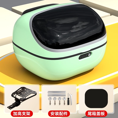 Electric car tail box: and Aima Yuan Universe small - mengdou-tail-box-lime-green-new-national-standard-heightened-bracket-model-default-item