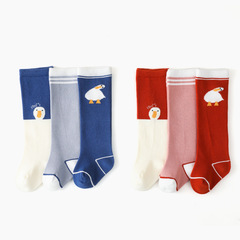 Infant knee-high socks 24 new spring women's children cartoon loose leg opening no bone combed cotton baby over-the-knee socks