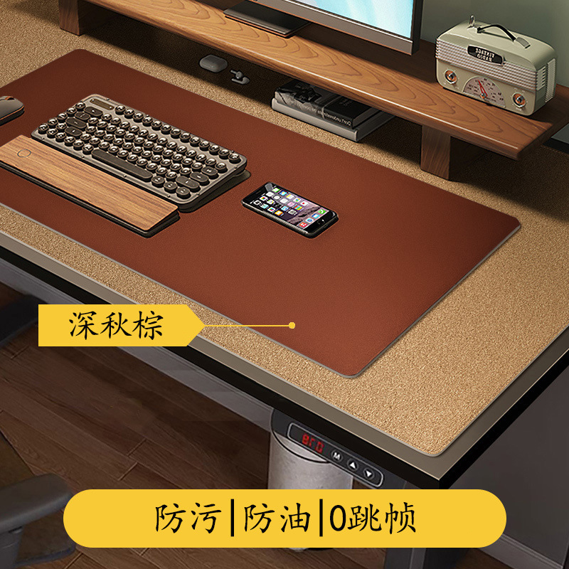 マウスパッド超大型オフィスデスクトップノートパソコンのキーボード革の字を書くデスクパッドの大きいサイズはシンプルで高級感があります。|undefined