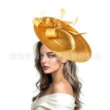 欧美头饰复古新娘发饰羽毛头花帽子花朵网纱发箍百搭礼服旗袍配饰