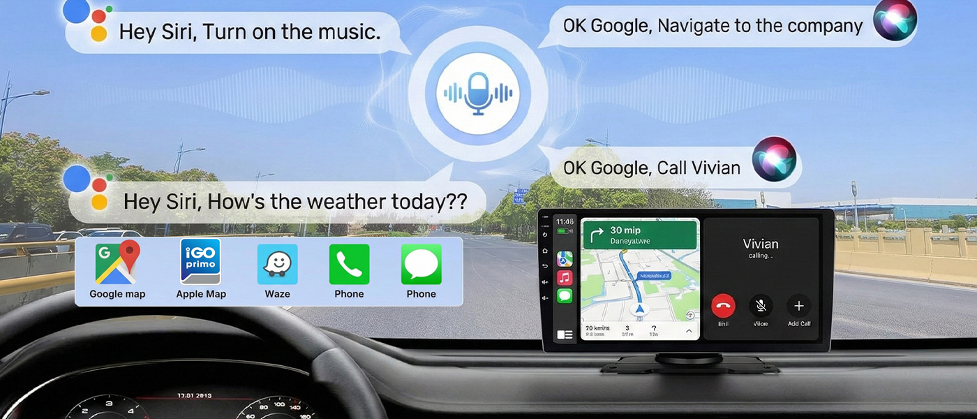 Cross-Border Portable Gps Navigation Android Carplay 7inch / 9inch Wifi Version Bluetooth Supports Netflix