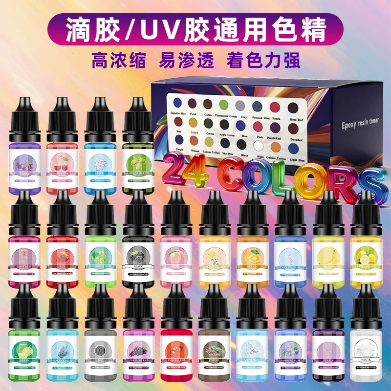 5 мл кристаллической эпоксидной смолы AB, клей, УФ-краситель, пигмент, 24 цвета, масляная цветная паста, полупрозрачное окрашивание