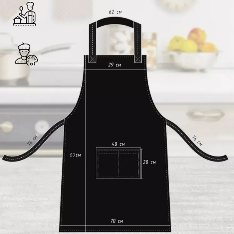 Transfronterizo Amazon poliéster halter delantal impermeable y antiincrustante panadería cafetería ropa de trabajo hogar cocina delantal