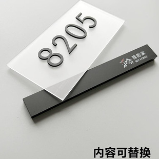 Wholesale House Number Signs, House Number Plates for Home, Trendy Internet Celebrity Style Door Signs, Logo Design, Light Luxury Creative Outdoor