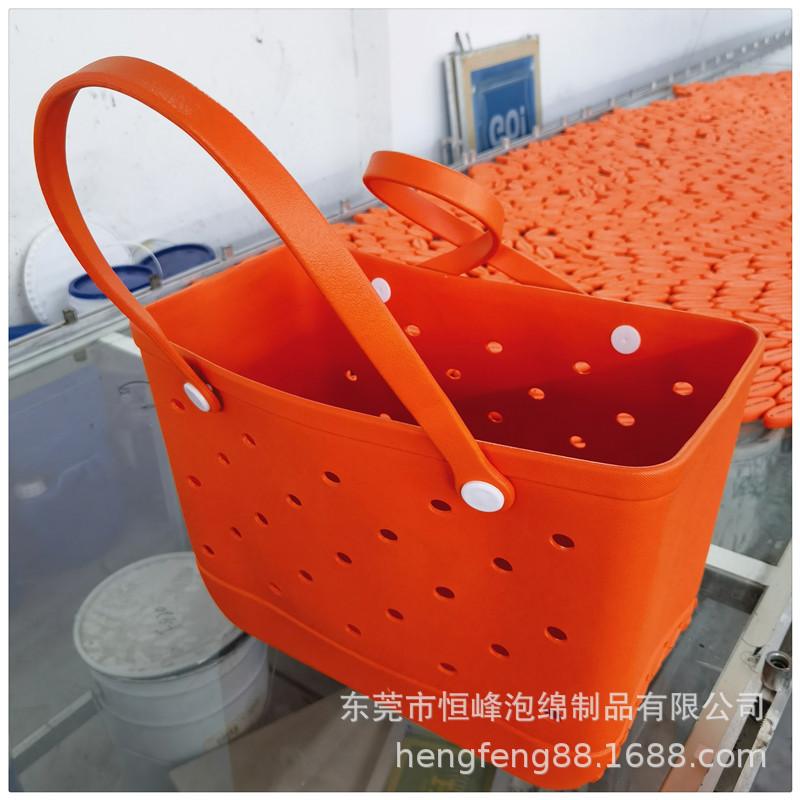 现货eva沙滩包海滩篮子 手提洞洞收纳包 大货小号海滩包