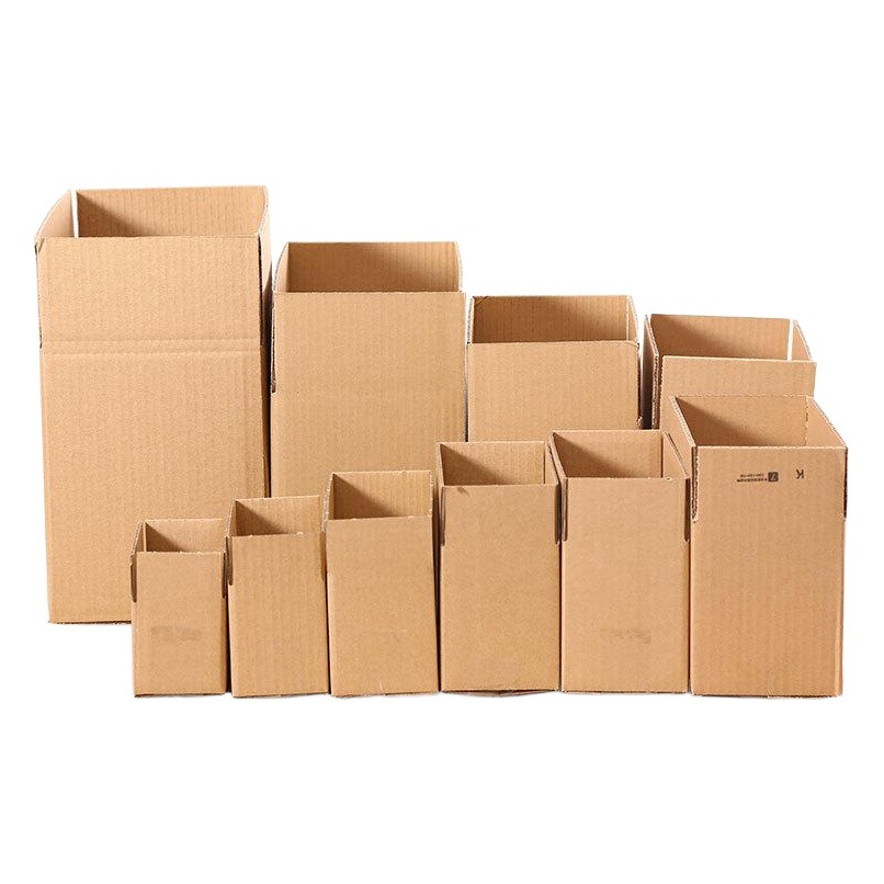 En stock caja de cartón N ° 1-13 caja de embalaje logística extra duro expreso caja de embalaje de cartón postal expreso al por mayor