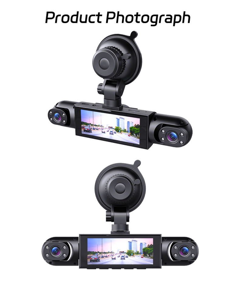 Y108 Cross-Border 4-Channel Four-Lens 3.16inch Popular Dash Cam Hd 1080P Infrared Night Vision Parking