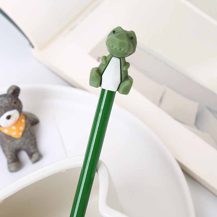 Bolígrafo de góner para estudiantes pluma creativa de dibujos animados de modelado de animales 3D lindo aprendizaje papelería de oficina bolígrafo de firma negro personalizado