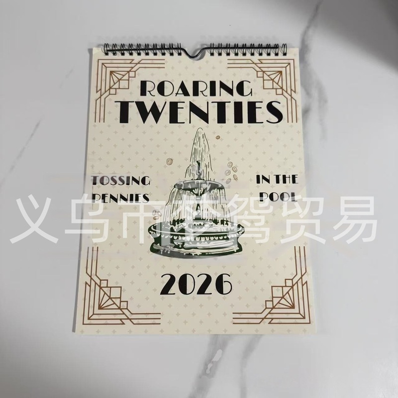 2026年跨境TEMU亚马逊外贸英文歌词猫咪女性桌面日历挂历|undefined