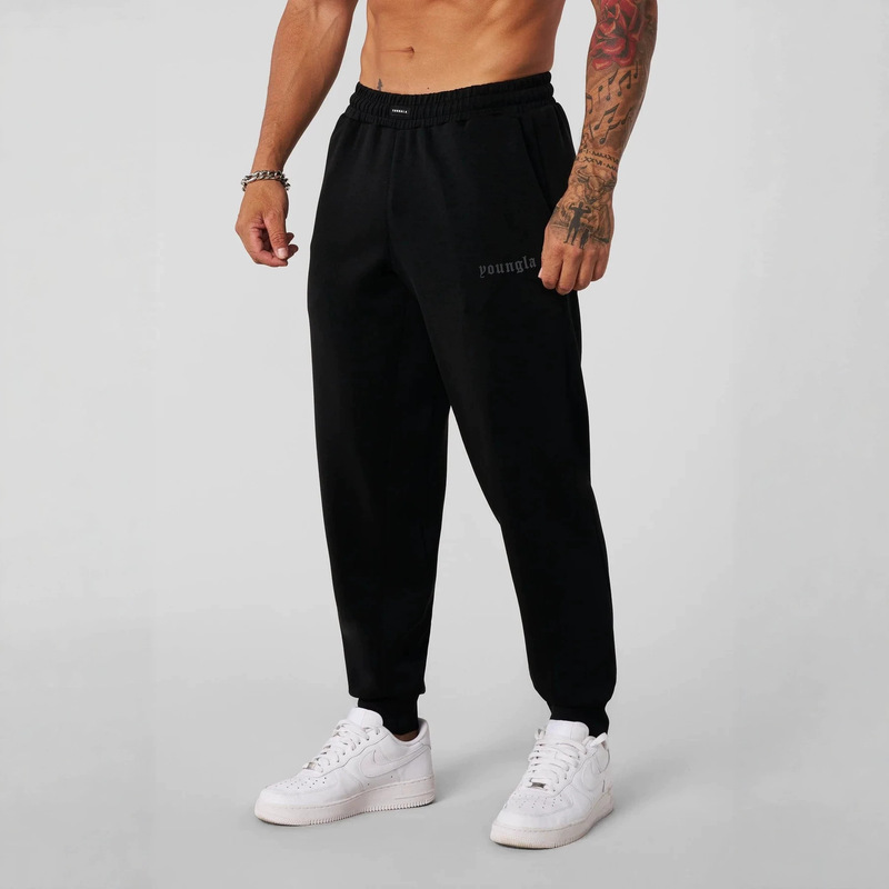 YOUNGLA American-style trendy men's jogger pants for sports, fitness, training, casual wear, slim fit, cuffed long pants YOUNGLA American-style trendy men's jogger pants for sports, fitness, training, casual wear, slim fit, cuffed long pants