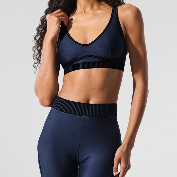 European and American Cross-Border In-Stock Alo Yoga Outfit Sports Set with Cropped Pants and Tank Top Pilates Fitness Pants