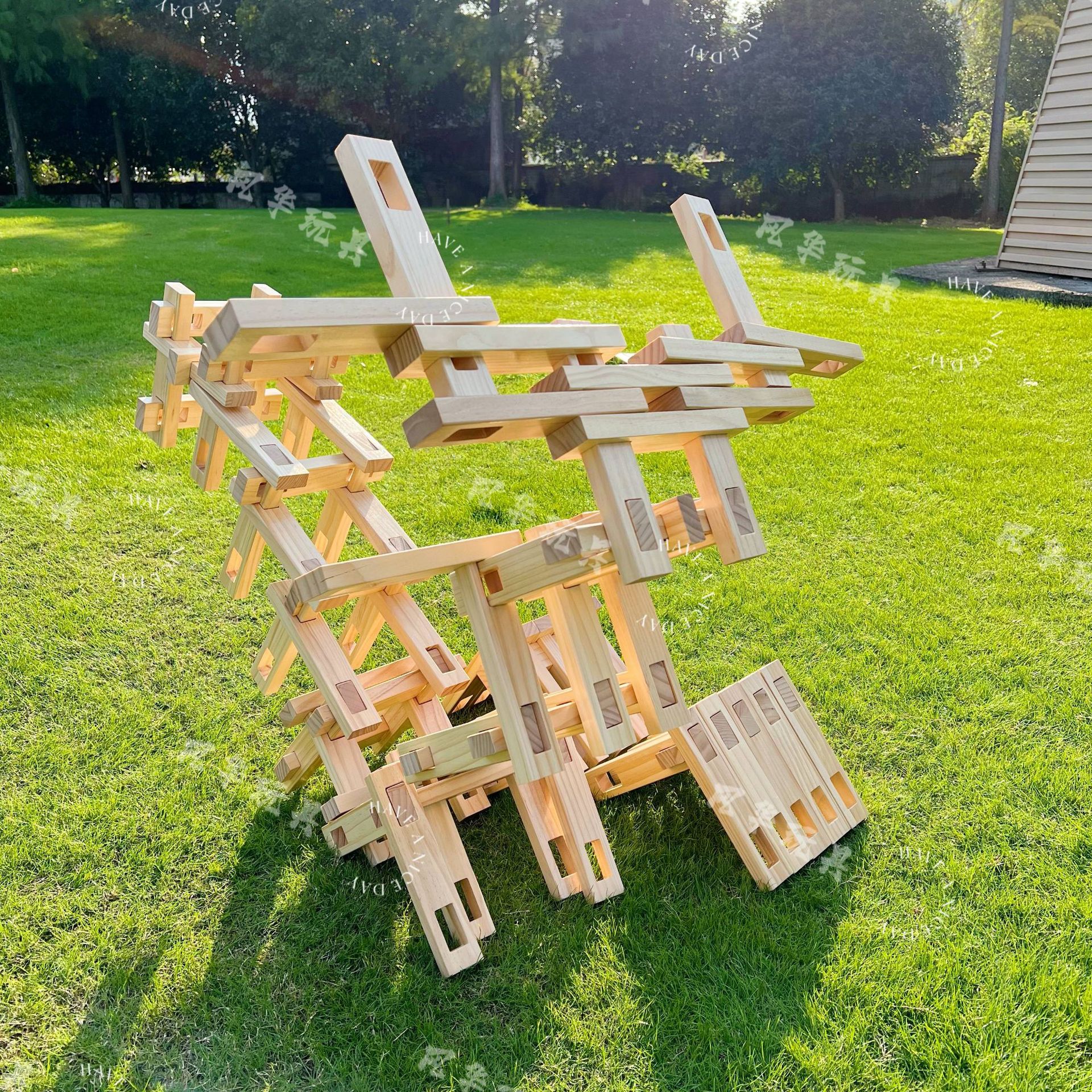 Área de construcción interior variedad modelado ensamblando bloques de construcción Kindergarten gran hebilla sólida bloques de construcción Bloqueo de color