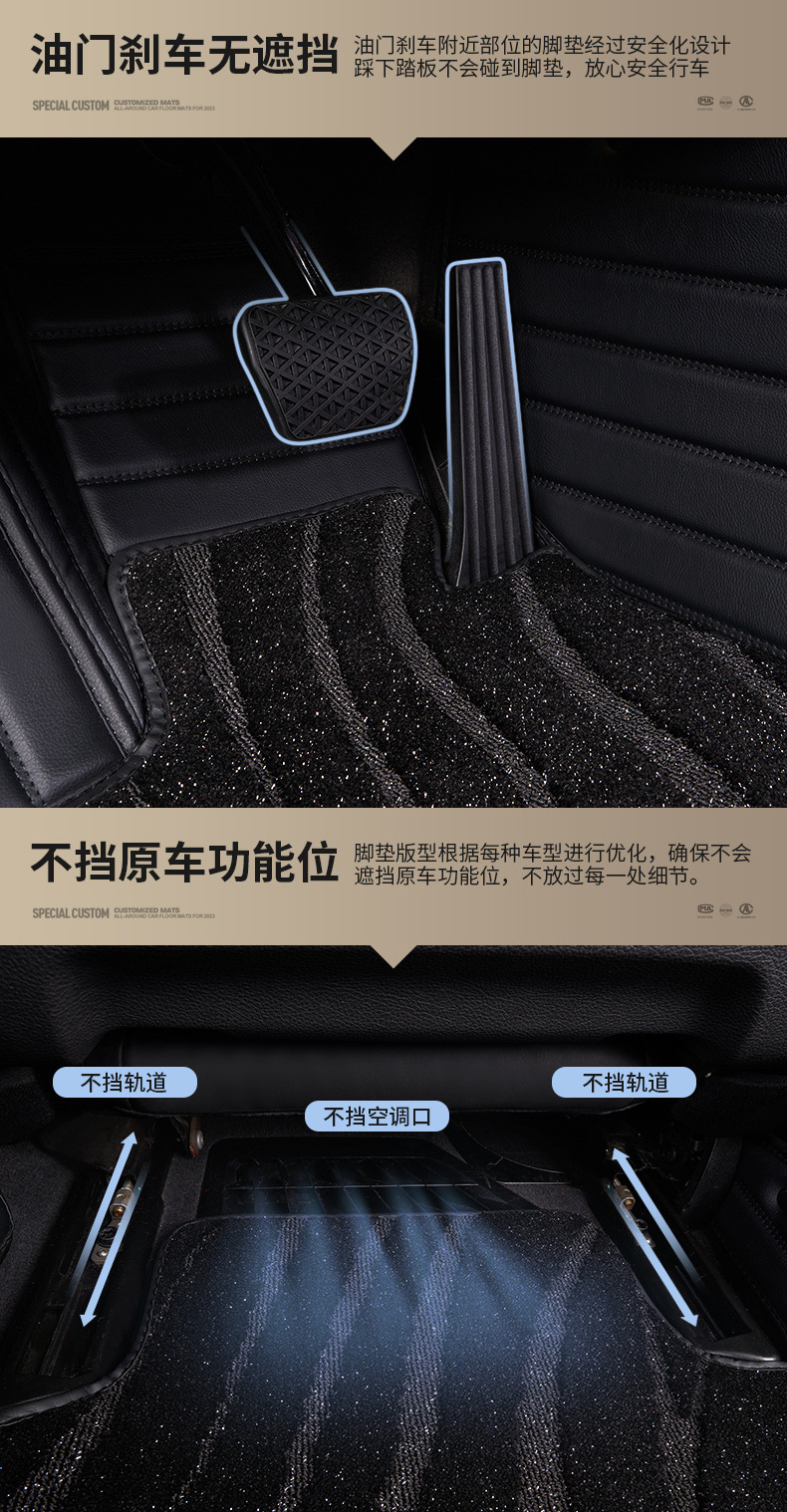 Honda xrv foot pad fully surrounds the main driver's whole car wire ring 2023 Dongfeng XRV Xuanwei special car foot pad