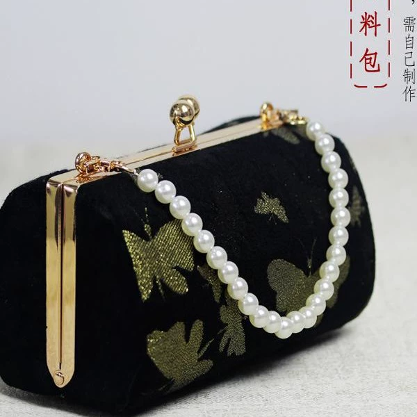 Сумка из необработанной ткани Weng Kai для самостоятельного изготовления - золотая цилиндрическая сумка с боковым отверстием 18 см, несколько цветов