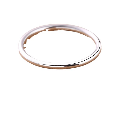 s999 solid silver ring for women and men plain ring sterling silver tail ring little finger ins trendy fashion personality Korean version birthday gift