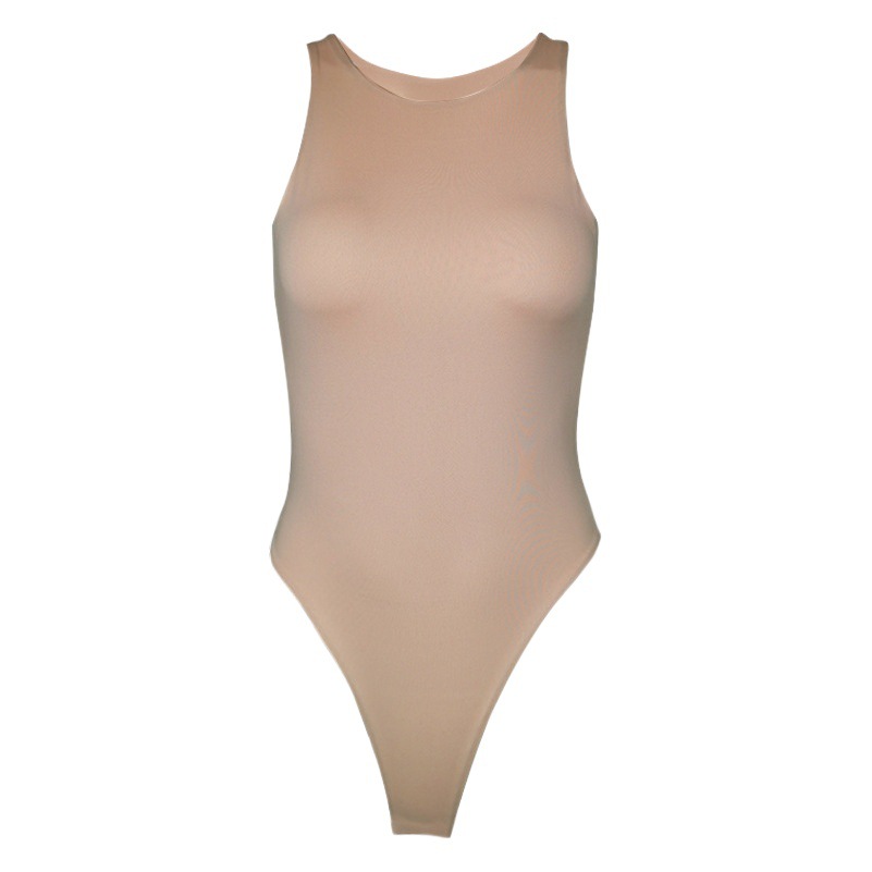 2025 verano nuevo estilo de las mujeres de Amazon, blusa sin mangas ajustada europea y americana, chaleco de una sola pieza, Bodysuit image 1