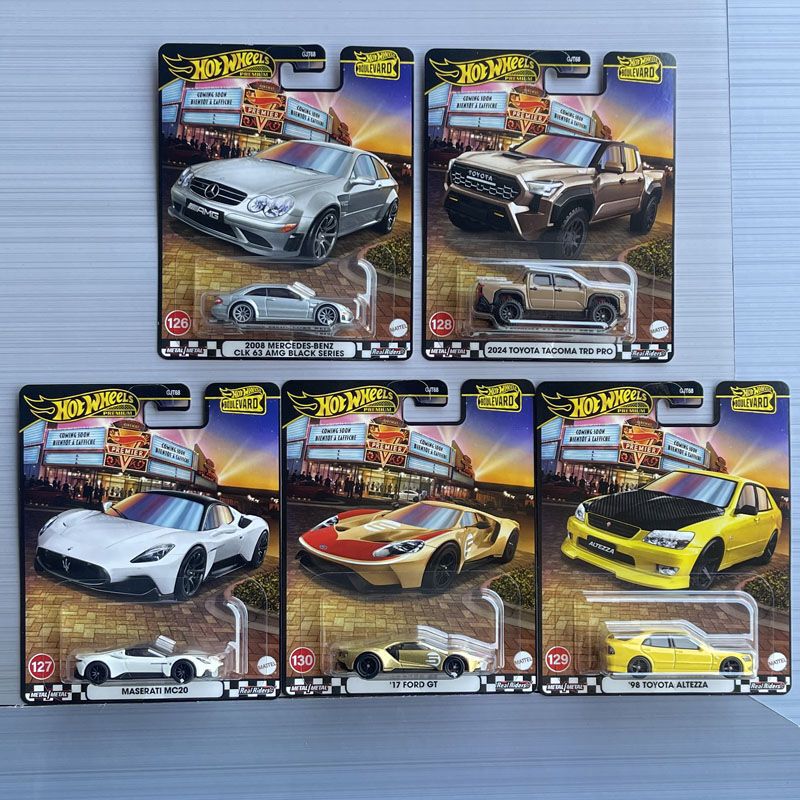 Fenghuo 1 Wheel Gjt68 (Set of 5) Garden Avenue C Batch Cultural Series Alloy Car Model with Iron Base and Rubber Tires