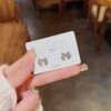 Silver needle, fashionable earrings from pearl, cute accessory, silver 925 sample, internet celebrity