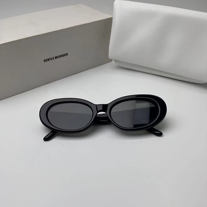 2024GM サングラス ダッド キャットアイ サングラス 女性用 大きな顔痩せ効果のある男性用 nab 抗紫外線メガネ インスタイル