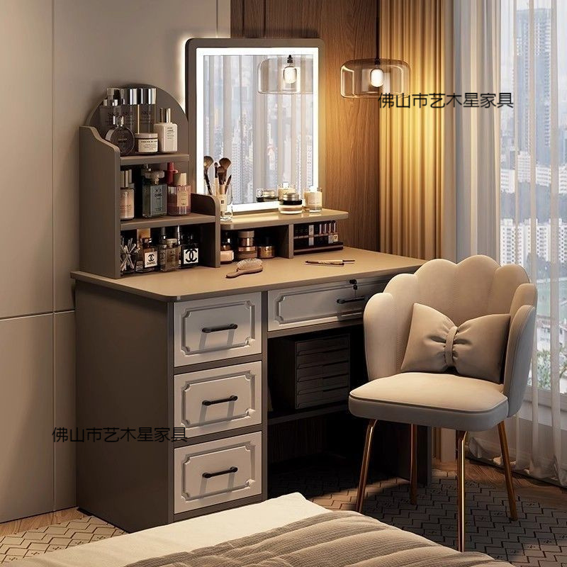 Dressing Table New Style Light Luxury Small Apartment Storage Advanced Integrated Dressing Table Bedroom Simple Modern Cupboard Dressing Cabinet