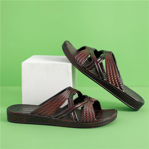 Guangdong oil slippers for middle-aged and elderly mothers, women's summer home indoor bathroom soft-soled anti-slip slippers for the elderly