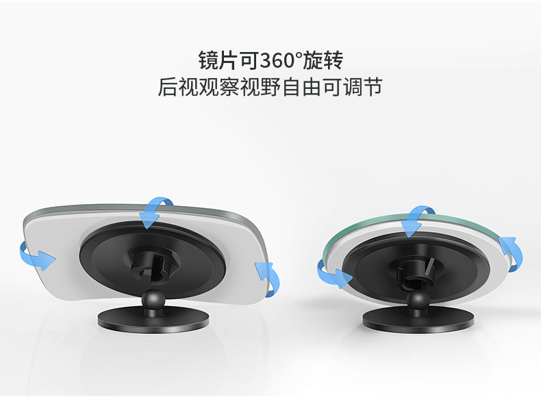 Car two-row rearview mirror small round mirror off blind spot mirror car inside and outside observation mirror wide-angle rear auxiliary taxi