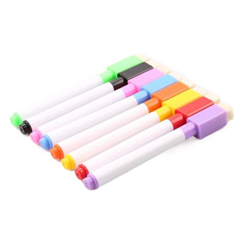 Pluma blanca pequeña pluma de graffiti a base de agua pluma de graffiti con cepillo de limpieza Red de enseñanza de la empresa de enseñanza