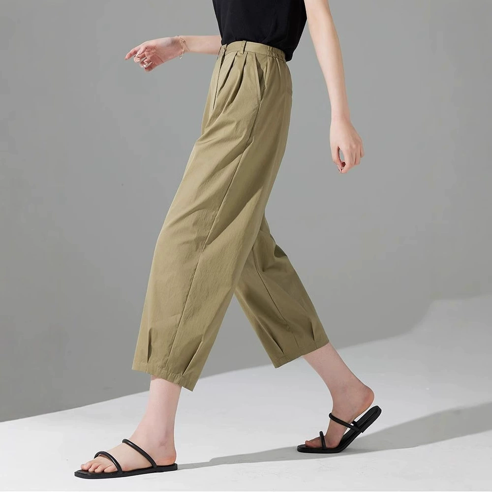 Sophiel брюки-шары женские на лето 2023 Новое поступление укороченные тонкие свободные широкие брюки повседневные Комбинезоны женские брюки