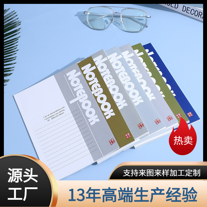 In-Stock A5 Notebook B5 Office Softcover Thickened Notebook 32K Student Notebook Office Supplies Wholesale