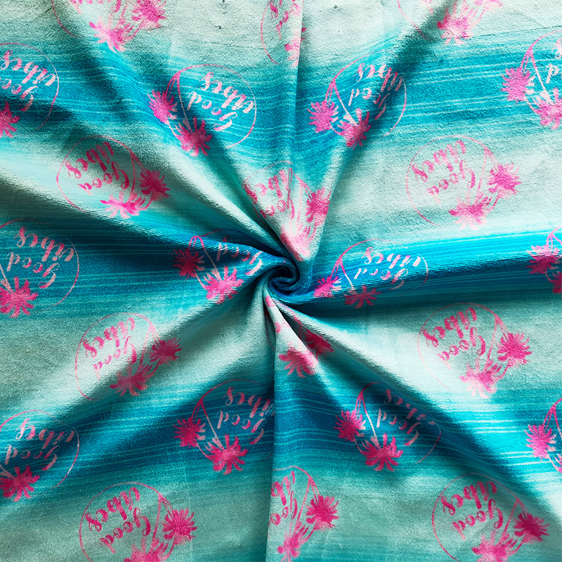 全涤天鹅绒印花面料 春夏柔软舒适玩具服装抱枕面料