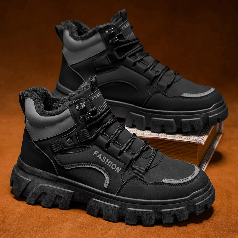 Invierno nuevo Martin botas de trabajo para hombres botas cortas al aire libre del noreste zapatos de montaña para hombres botas de nieve de camisa