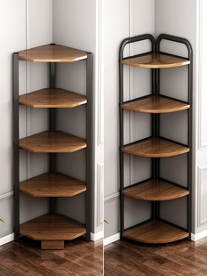 Corner Cabinet Floor-Standing Corner Storage Rack Living Room Corner Storage Rack Triangular Bookshelf Bedroom Dining Room Corner Corner Cabinet