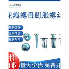 花瓣膨胀螺丝螺母拉铆铆钉螺丝固定中空壁虎空心铁皮拉铆膨胀螺栓