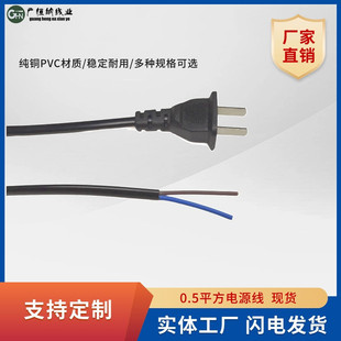 Two-pin power cord power plug small electrical plug power cord
