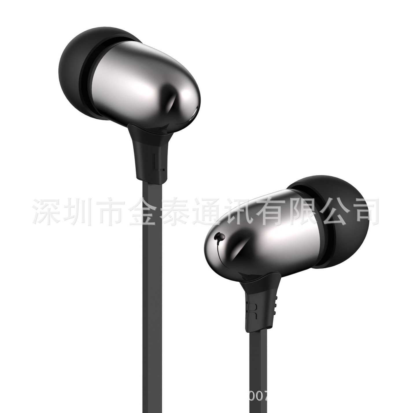 跨境电商源头耳机工厂金属入耳式耳机立体声音质好的线控降噪耳机